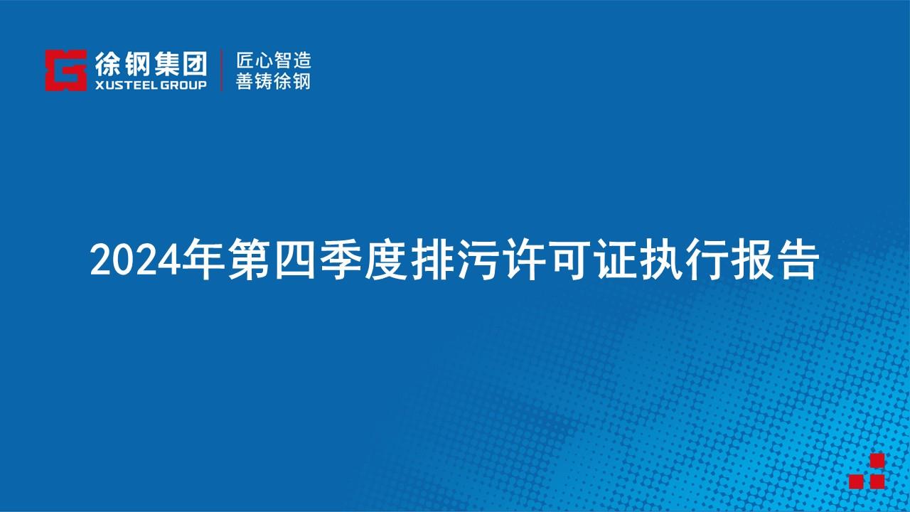 2024年第四季度排污许可证执行报告